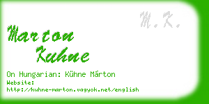 marton kuhne business card