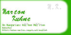 marton kuhne business card